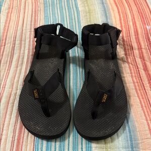 Teva Black Open-Toe Sport Sandals with Ankle Straps